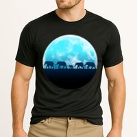 Full Moon With Elephant Family Performance Shirt
