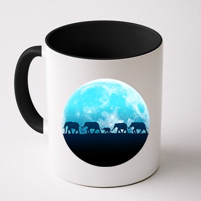 Full Moon With Elephant Family Mug