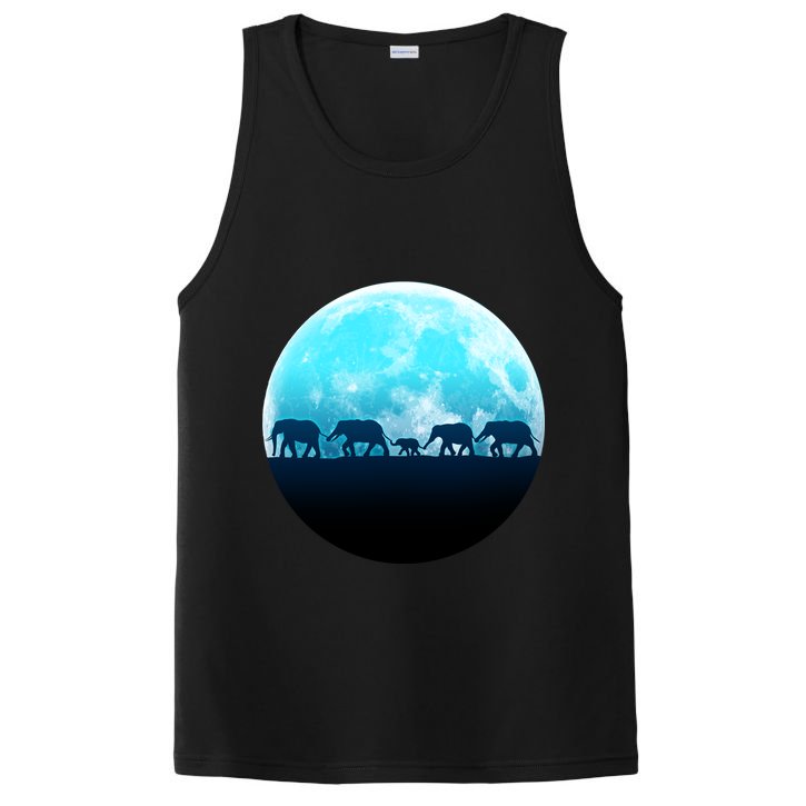 Full Moon With Elephant Family PosiCharge Competitor Tank