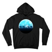 Full Moon With Elephant Family Tall Hoodie