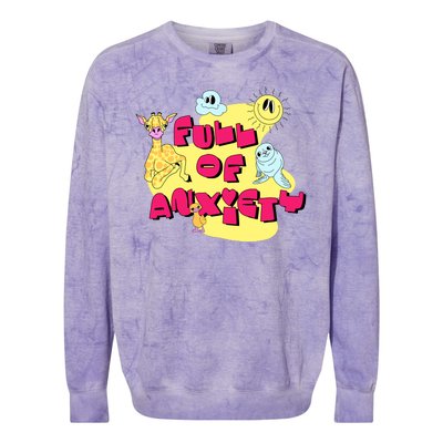 Full Of Anxiety Colorblast Crewneck Sweatshirt