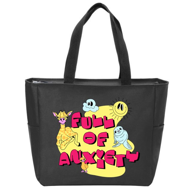 Full Of Anxiety Zip Tote Bag