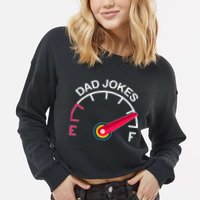 Full Of Dad Jokes Cropped Pullover Crew