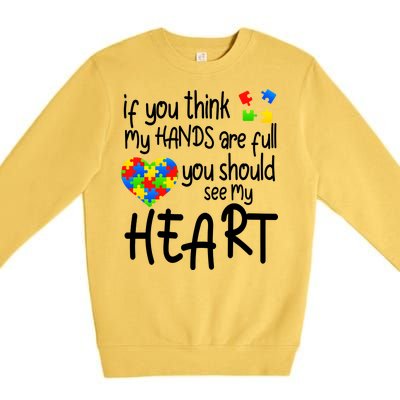 Full Of Heart Autism Parent Premium Crewneck Sweatshirt