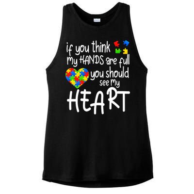 Full Of Heart Autism Parent Ladies PosiCharge Tri-Blend Wicking Tank