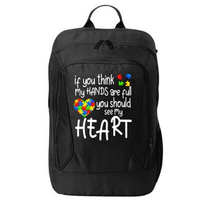 Full Of Heart Autism Parent City Backpack