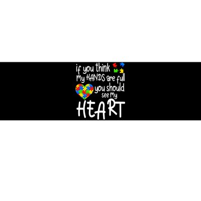 Full Of Heart Autism Parent Bumper Sticker