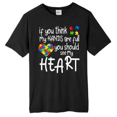 Full Of Heart Autism Parent Tall Fusion ChromaSoft Performance T-Shirt