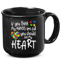Full Of Heart Autism Parent 15oz Campfire Ceramic Mug