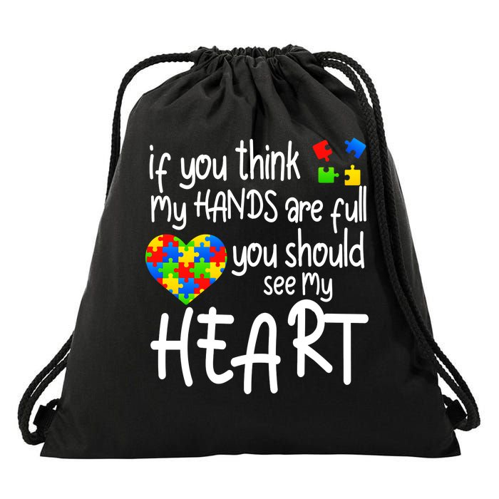 Full Of Heart Autism Parent Drawstring Bag