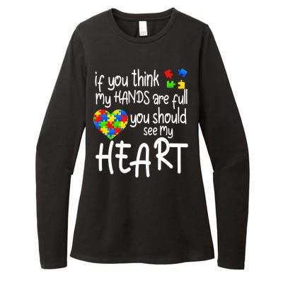 Full Of Heart Autism Parent Womens CVC Long Sleeve Shirt