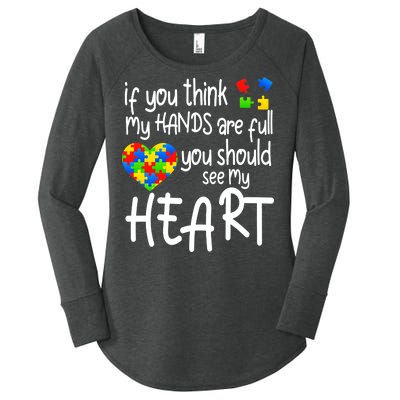 Full Of Heart Autism Parent Women's Perfect Tri Tunic Long Sleeve Shirt