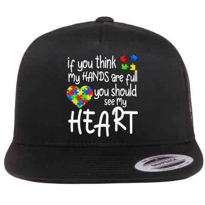 Full Of Heart Autism Parent Flatbill Hat