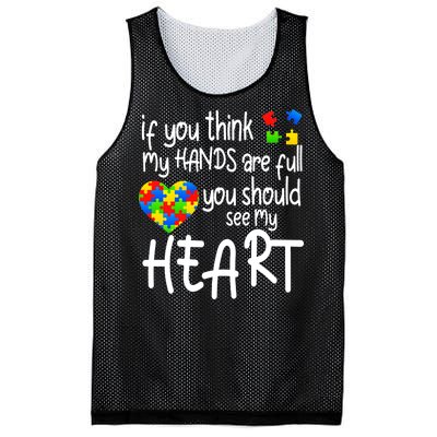 Full Of Heart Autism Parent Mesh Reversible Basketball Jersey Tank