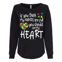 Full Of Heart Autism Parent Womens California Wash Sweatshirt