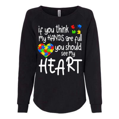 Full Of Heart Autism Parent Womens California Wash Sweatshirt