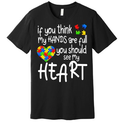 Full Of Heart Autism Parent Premium T-Shirt