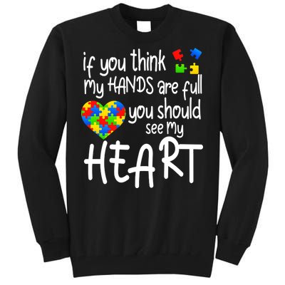 Full Of Heart Autism Parent Tall Sweatshirt