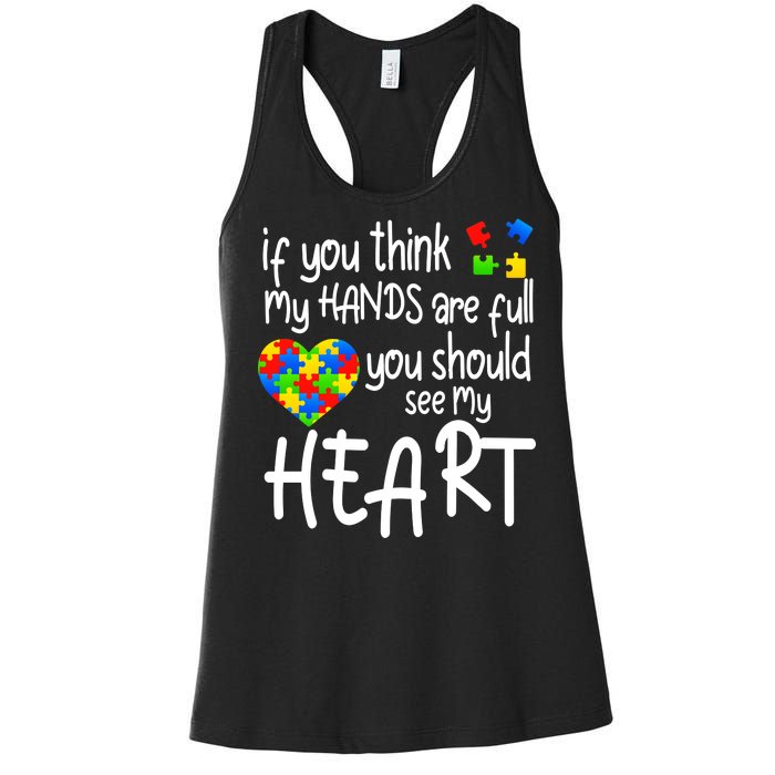 Full Of Heart Autism Parent Women's Racerback Tank