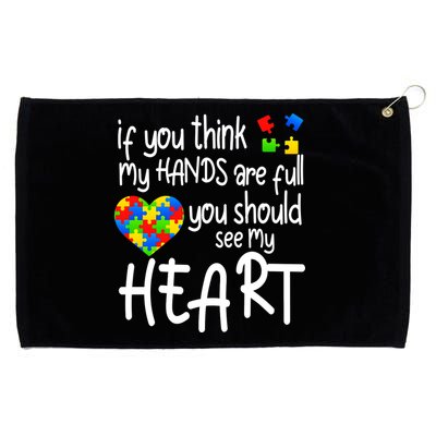 Full Of Heart Autism Parent Grommeted Golf Towel