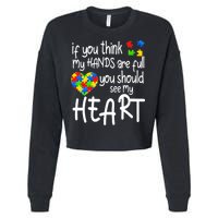 Full Of Heart Autism Parent Cropped Pullover Crew