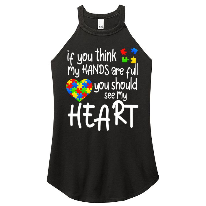 Full Of Heart Autism Parent Women's Perfect Tri Rocker Tank