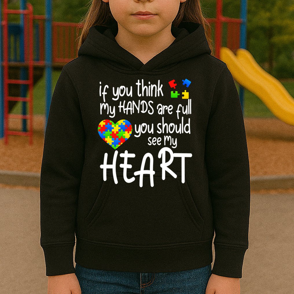 Full Of Heart Autism Parent Kids Hoodie