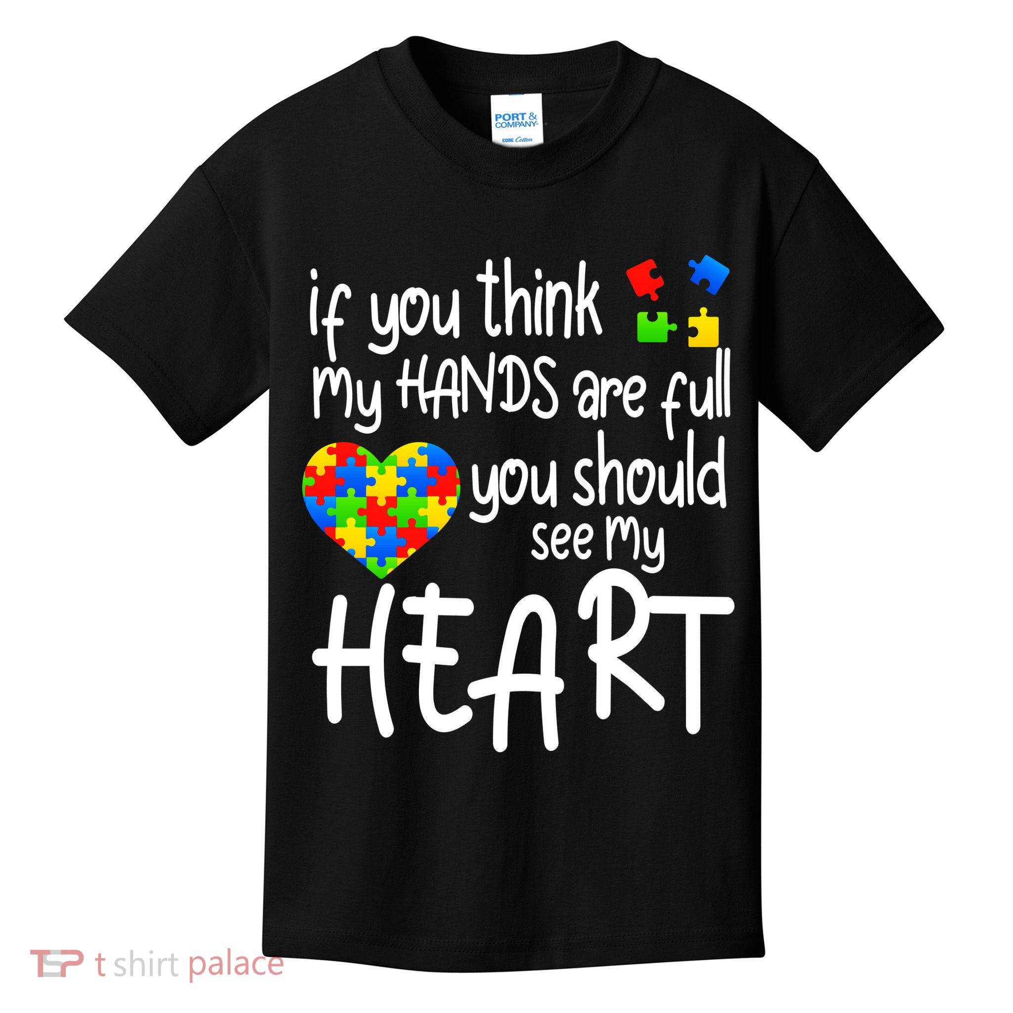 Full Of Heart Autism Parent Kids T-Shirt