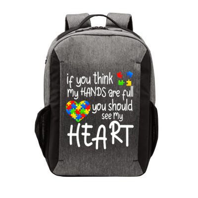 Full Of Heart Autism Parent Vector Backpack