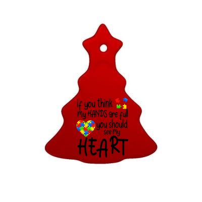 Full Of Heart Autism Parent Ceramic Tree Ornament