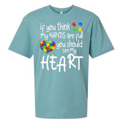 Full Of Heart Autism Parent Sueded Cloud Jersey T-Shirt