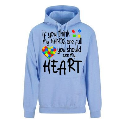 Full Of Heart Autism Parent Unisex Surf Hoodie