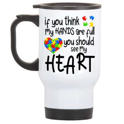 Full Of Heart Autism Parent Stainless Steel Travel Mug