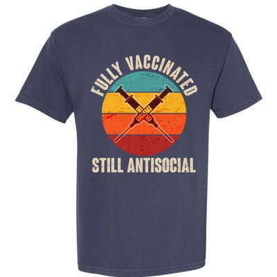 Fully Vaccinated Still Antisocial Vintage Garment-Dyed Heavyweight T-Shirt