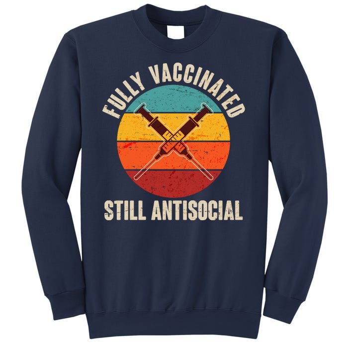 Fully Vaccinated Still Antisocial Vintage Sweatshirt