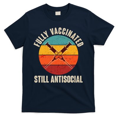 Fully Vaccinated Still Antisocial Vintage T-Shirt