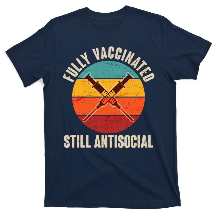 Fully Vaccinated Still Antisocial Vintage T-Shirt