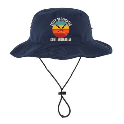 Fully Vaccinated Still Antisocial Vintage Legacy Cool Fit Booney Bucket Hat