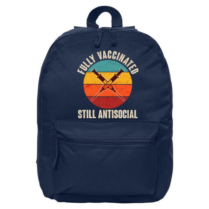 Fully Vaccinated Still Antisocial Vintage 16 in Basic Backpack