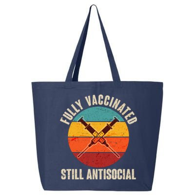 Fully Vaccinated Still Antisocial Vintage 25L Jumbo Tote