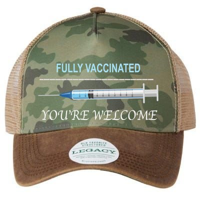 Fully Vaccinated You're Welcome Legacy Tie Dye Trucker Hat