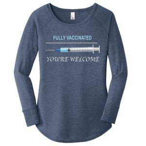 Fully Vaccinated You're Welcome Women's Perfect Tri Tunic Long Sleeve Shirt