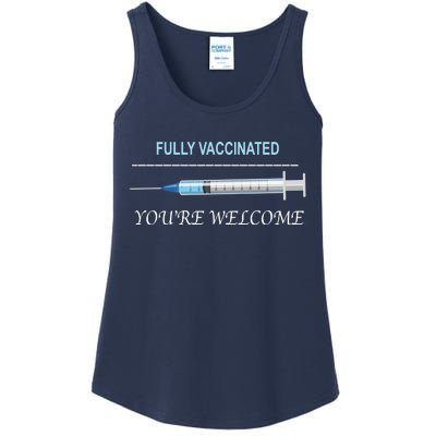 Fully Vaccinated You're Welcome Ladies Essential Tank