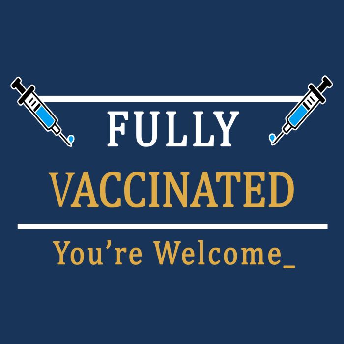 Fully Vaccinated You're Welcome Funny Pandemic Drawstring Bag