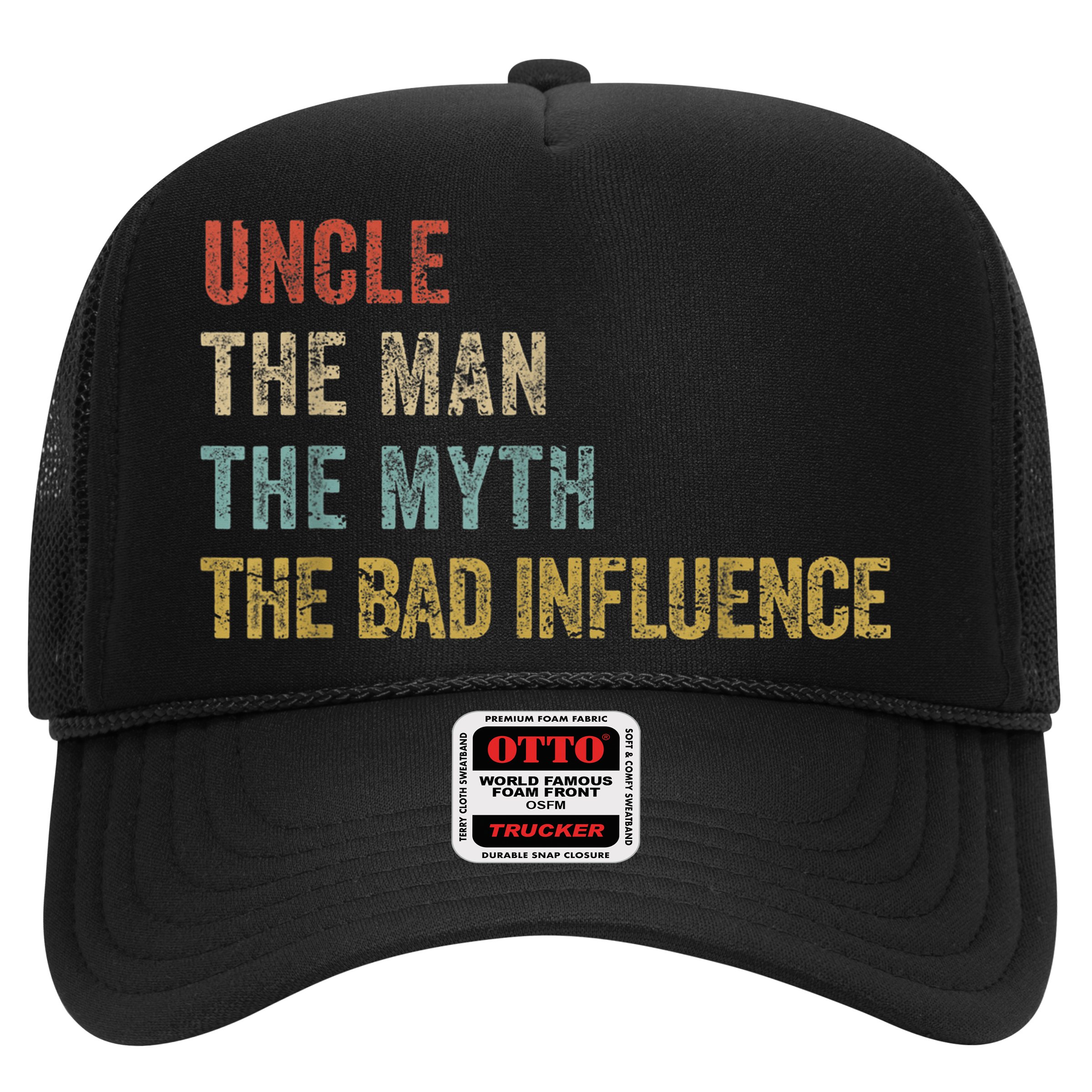  Funny Uncle Man Myth Bad Influence Shirt Retro Vintage Hat