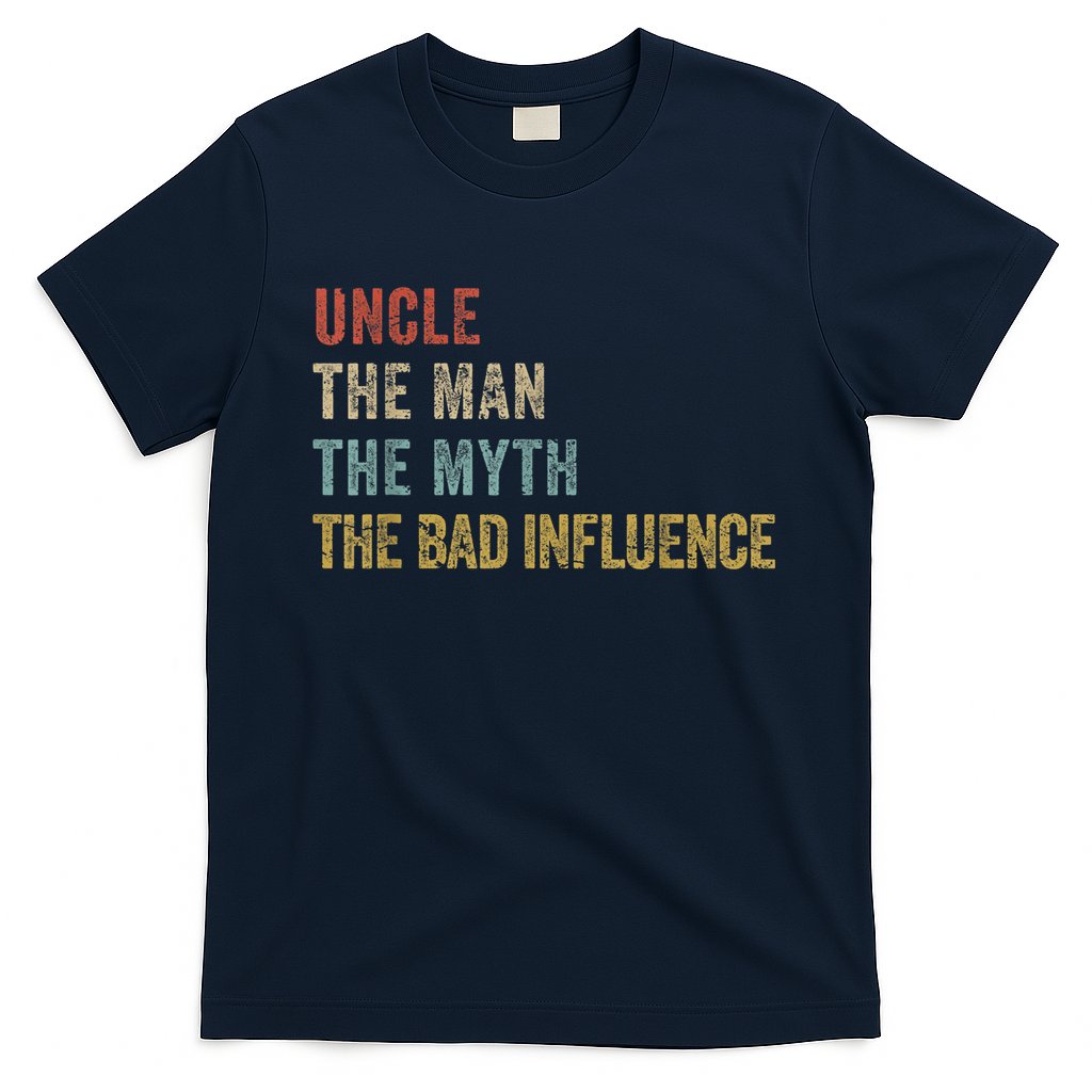  Funny Uncle Man Myth Bad Influence Shirt Retro Vintage T-Shirt