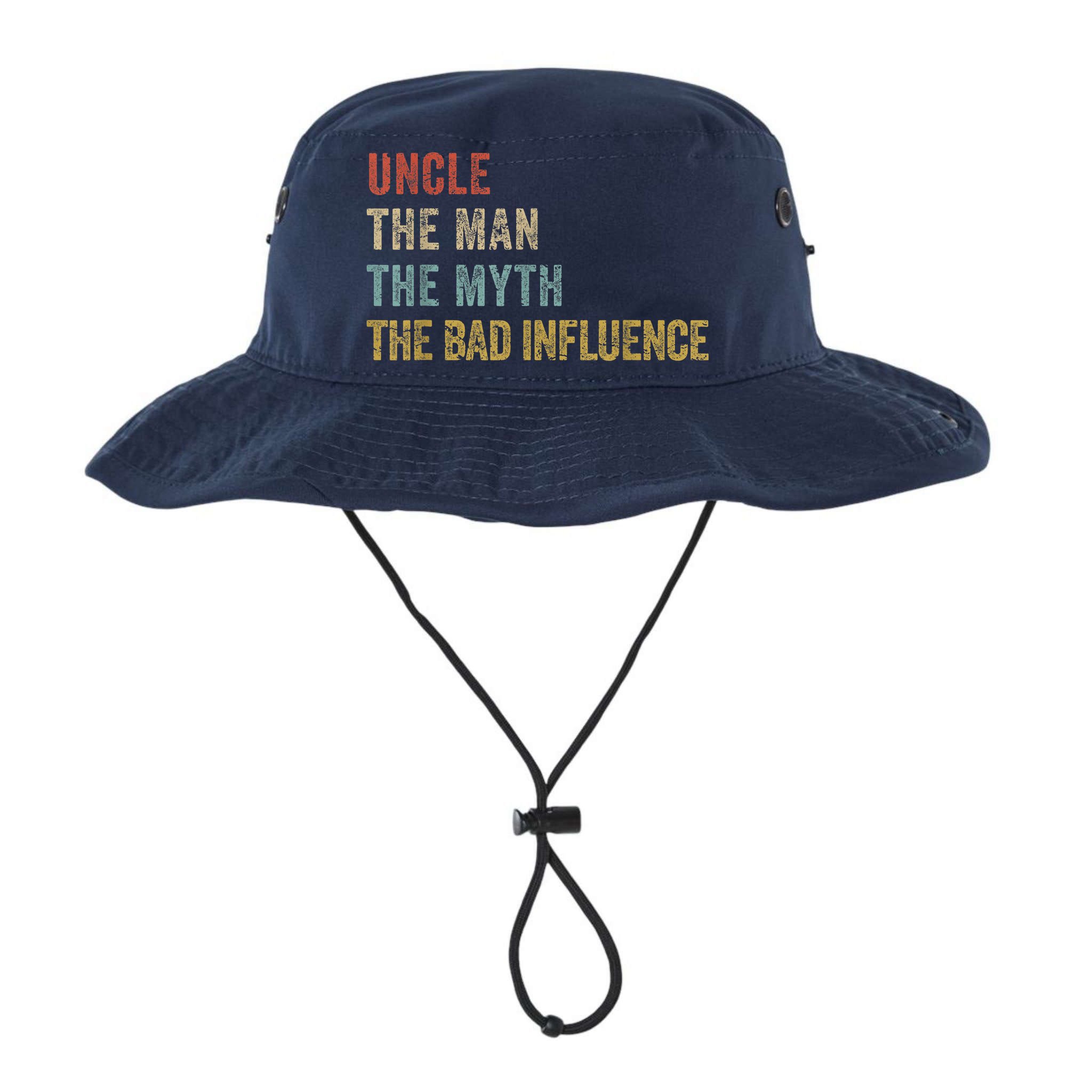  Funny Uncle Man Myth Bad Influence Shirt Retro Vintage Bucket Hat