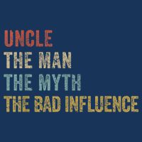  Funny Uncle Man Myth Bad Influence Shirt Retro Vintage Womens T-Shirt