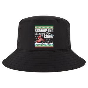 Funny Ugly Motocross Christmas Xmas Braaap Through The Snow Cool Comfort Performance Bucket Hat