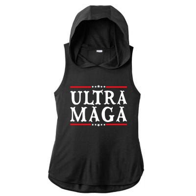 FJB Ultra Maga Ladies PosiCharge Tri-Blend Wicking Draft Hoodie Tank